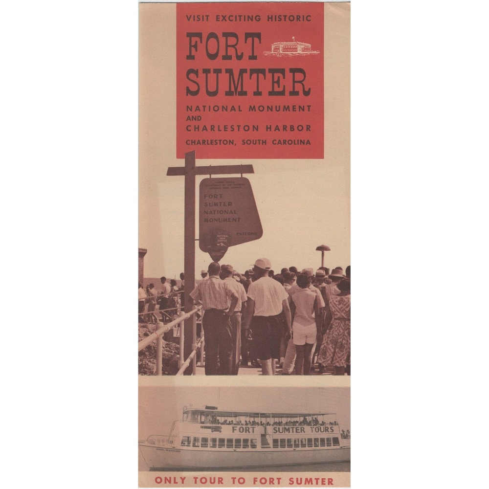 Vintage Fort Sumter National Monument Charleston Harbor SC Travel Brochure - Picture 1 of 3